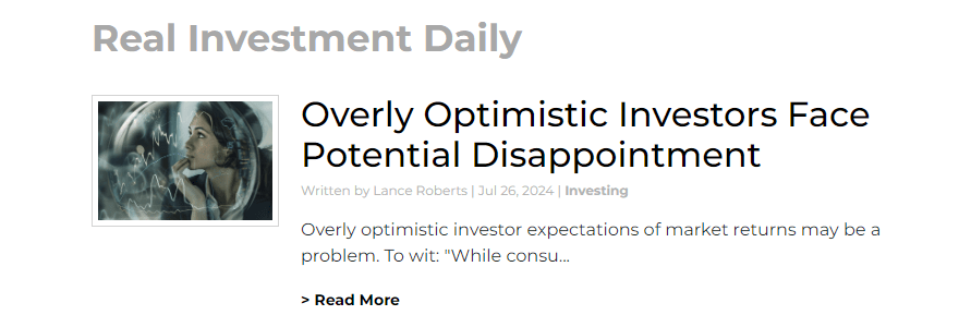 , Pullback Doesn’t Deter Investor Bullishness