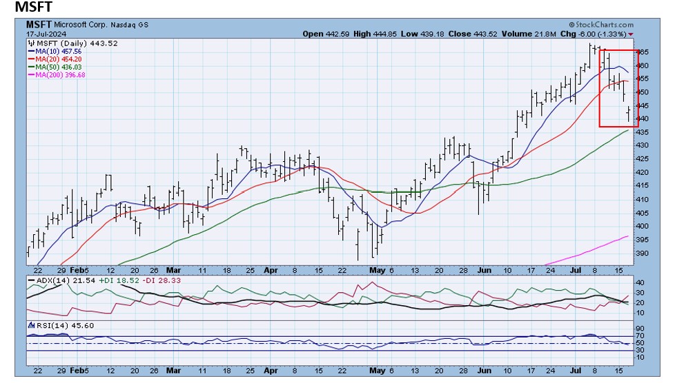 , FANG Underperformance Begins – as TPA Predicted 7/18/24
