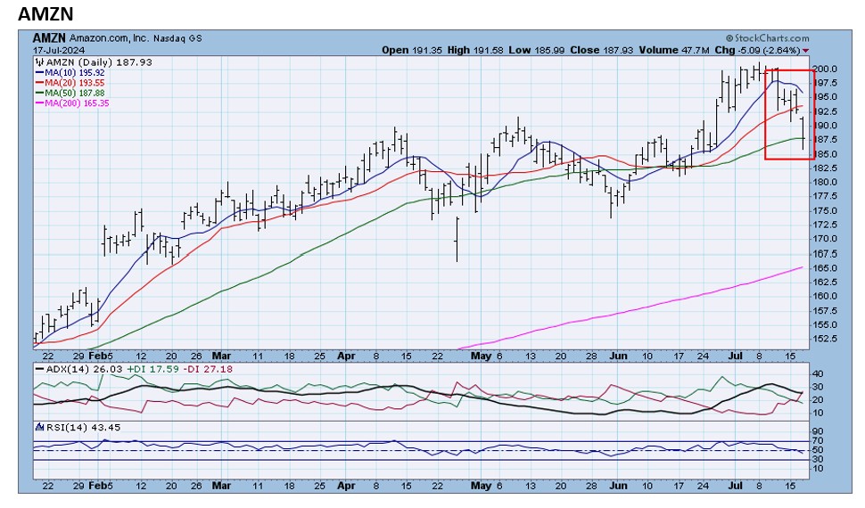 , FANG Underperformance Begins – as TPA Predicted 7/18/24