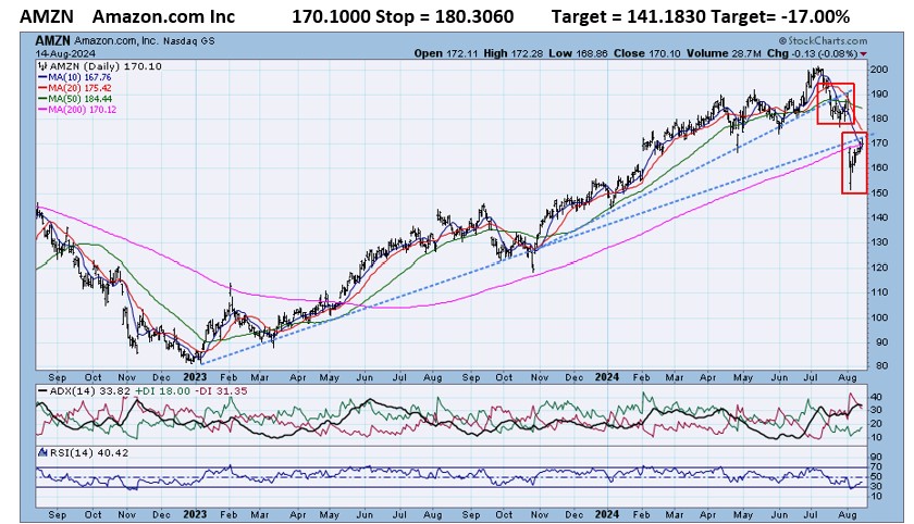 , MSFT, AMZN &#8211; negative 8/15/24