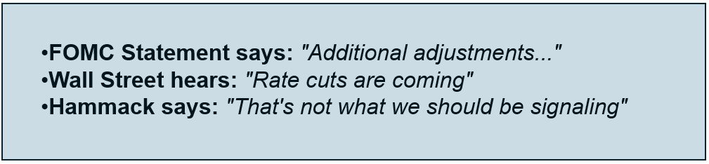 , Hammack: More Pragmatist Then Hawk
